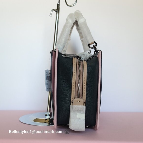 COACH Dreamer 27 In Colorblocked Pebbled Leather-Pine Green Aurora Multi ⭐ - Picture 8 of 16